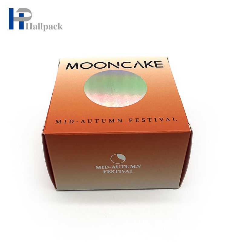 Caixa de papel dobrável impressa personalizada por atacado Mooncake Caixa de papel para embalagem