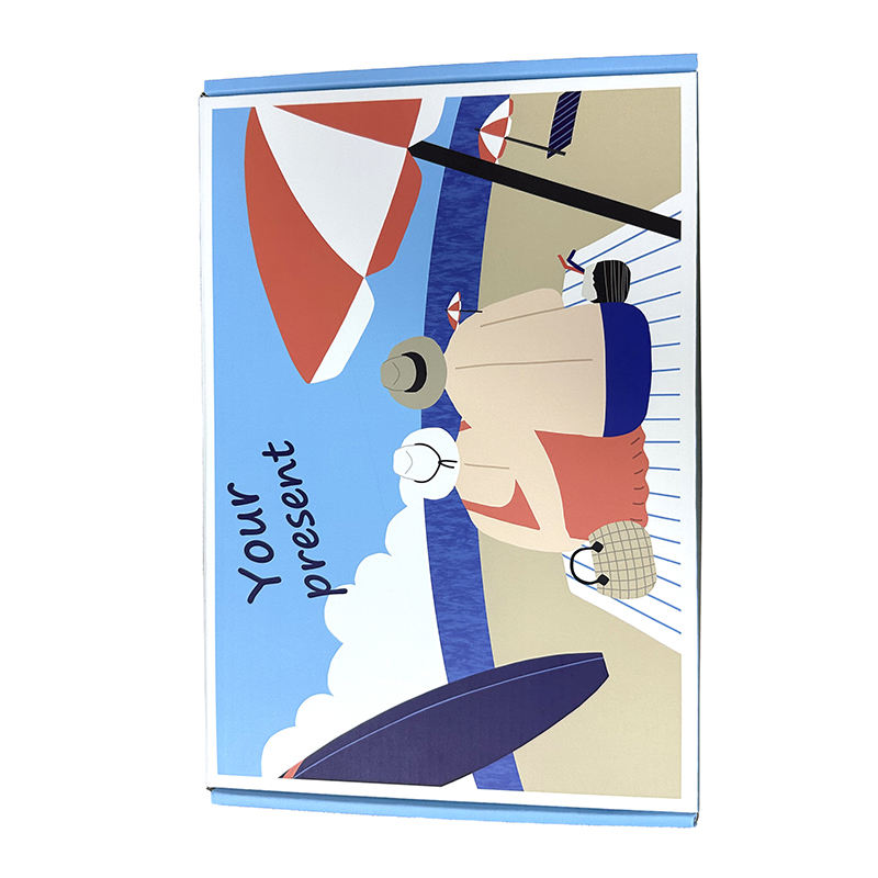 Caixa de papel ondulado com design gratuito, caixa cosmética para envio de avião