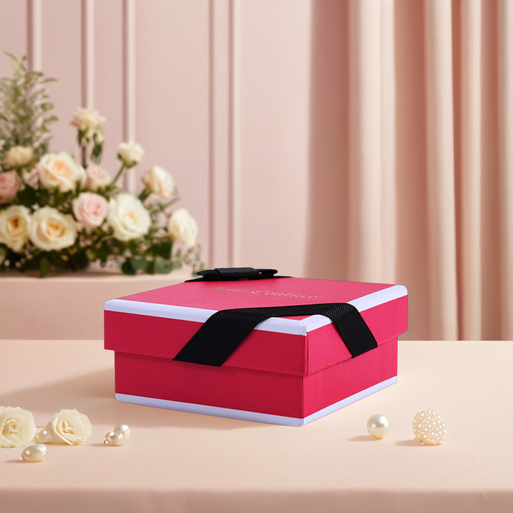 Luxo pequena caixa de presente de doces de casamento glitter favor caixa rígida com folha de ouro laminação fosca e manuseio de impressão de desaparecimento
