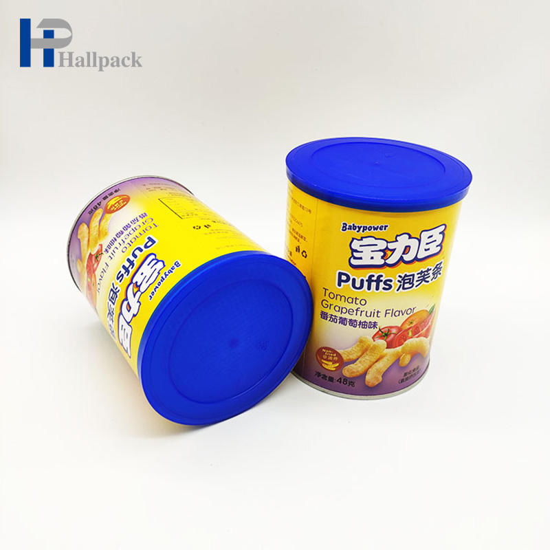 Folha do tubo do cartão do Livro Branco dos tubos do papel de envolvimento alinhada com tampas da lata