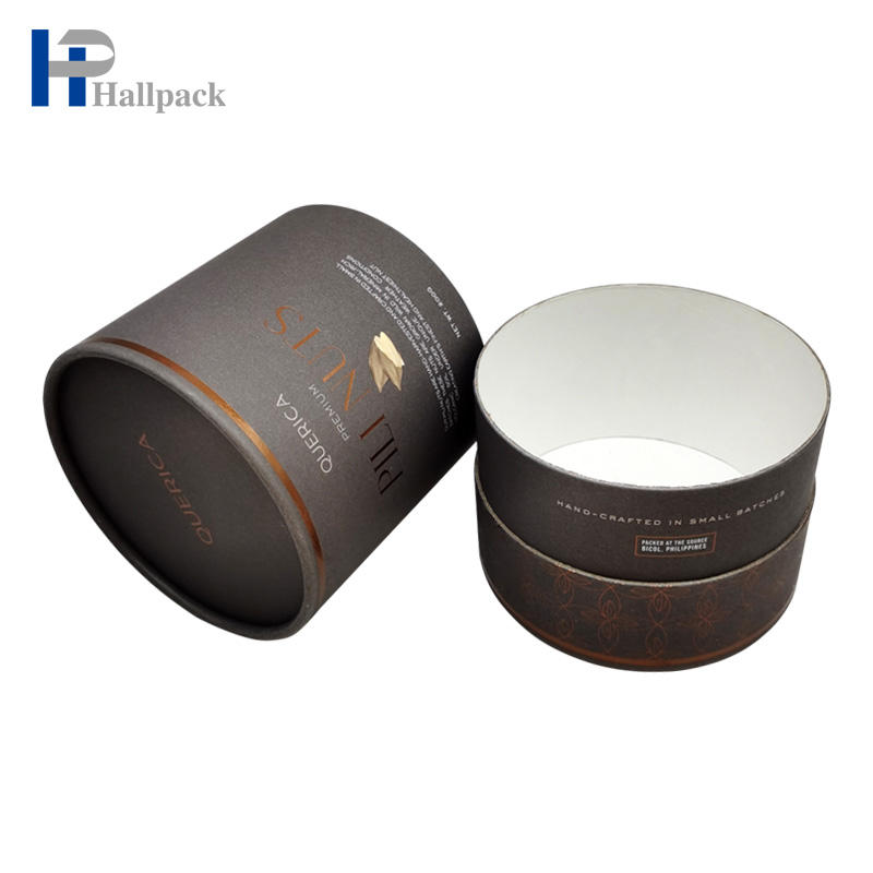 Caixa de papel grande do tubo do pacote cilíndrico da caixa do logotipo para o alho