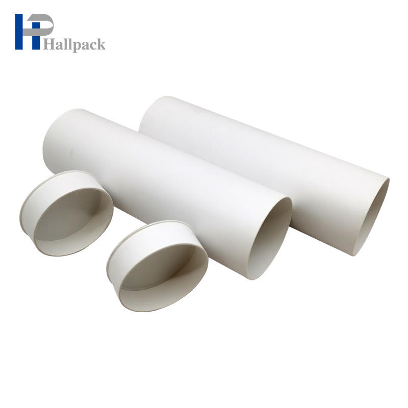 Tubo branco do papel de embalagem nenhum tubo cosmético do papel do cartão da impressão