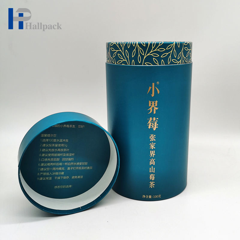 Tubos de papel de caixa de cilindro Kraft de chá e café de grau alimentício reciclado por atacado