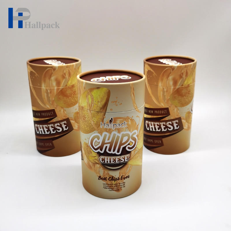 Tubo biodegradável do papel do cartão do cilindro de Kraft que empacota com tampa aberta fácil