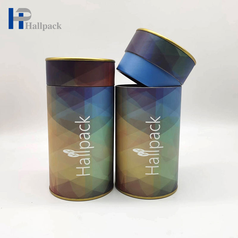 Projete o tubo do cartão do papel de embalagem da impressão a cores que empacota com logotipo