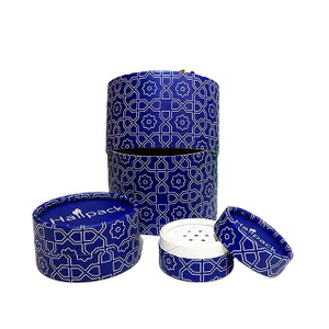 Caixa de tubo redondo personalizado Hallpack para embalagem de cilindro de papel de pacote cosmético de pó seco