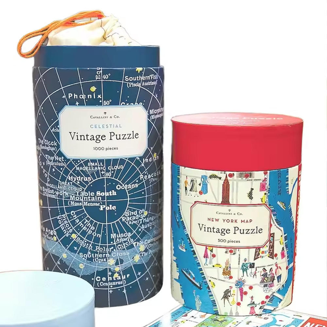 Embalagem de papel kraft com caixa de tubo redondo de impressão personalizada para embalagem de tubo de papelão artesanal de quebra-cabeça de moda de vela