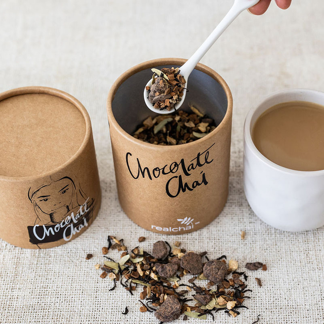 Embalagem de tubo de papel personalizada biodegradável para chá para grãos de café