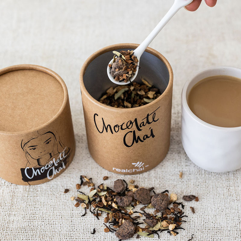 Embalagem de tubo de papel personalizada biodegradável para chá para grãos de café