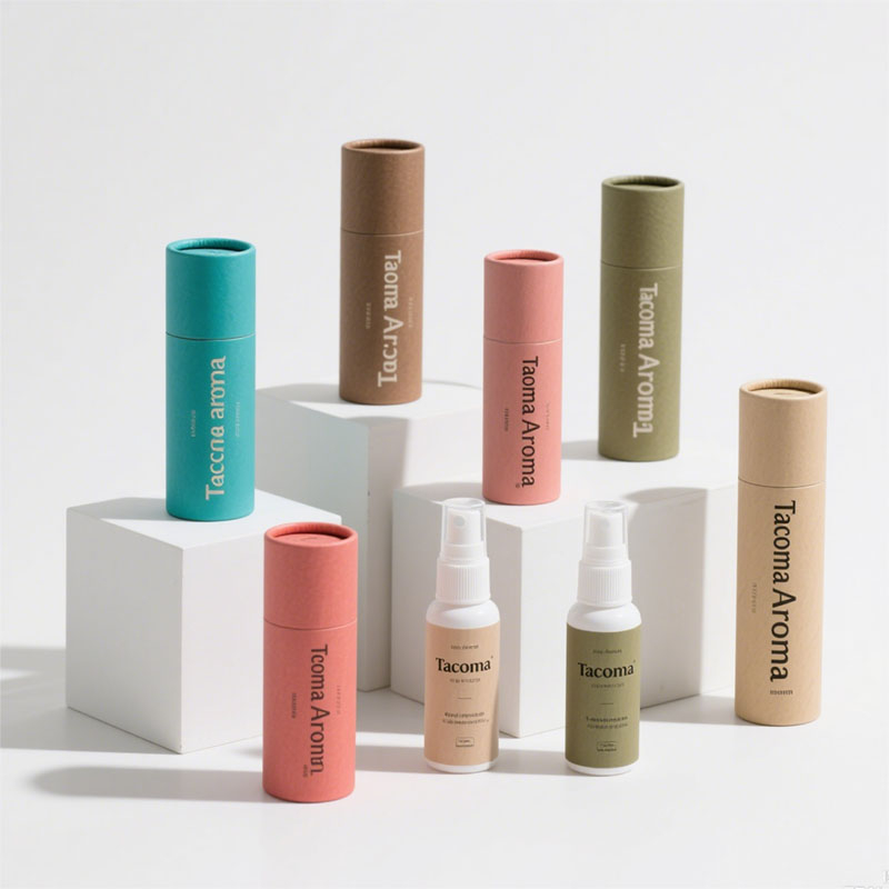 Embalagem de tubo de papel de design personalizado e ecológico para garrafa de perfume