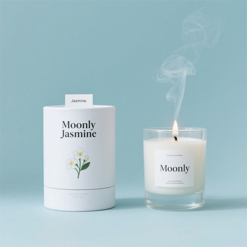 Reciclável Cilindro de papel de design personalizado embalagem cosmética para latas de vela