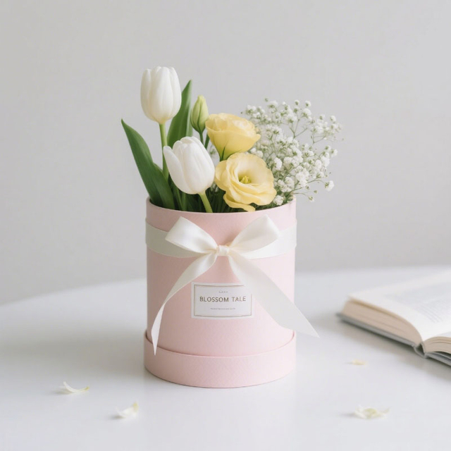 Biodegradable Luxury Paper Tube Packaging Jewelry Box Packaging Flowers Box