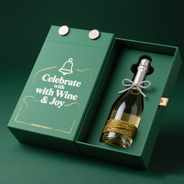 Material reciclável Kraft Christmas Gift Wine Perfume Bottle Packaging Boxes