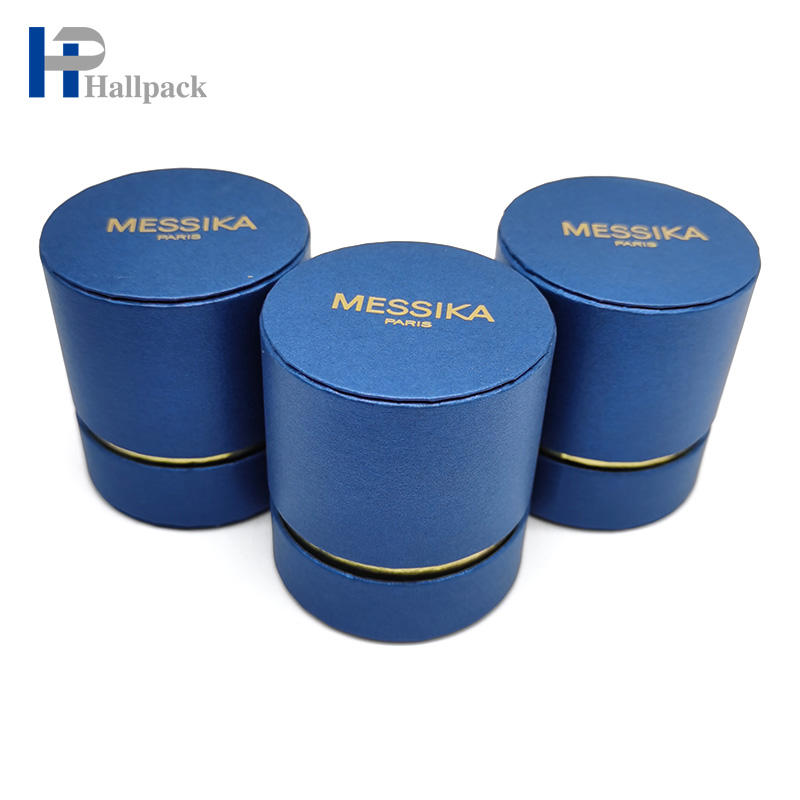 Embalagem cosmética de papel azul do tubo feito sob encomenda da caixa de papel de embalagem