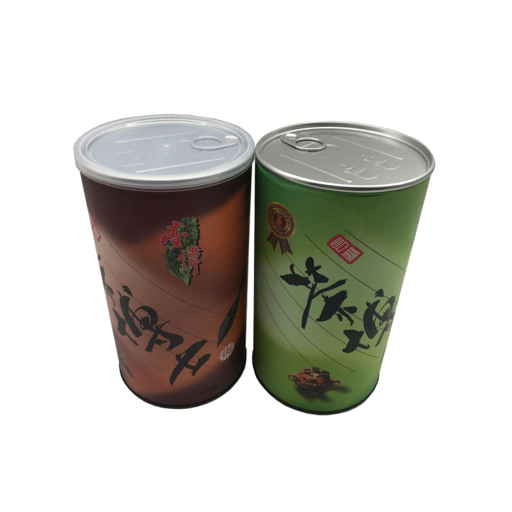 O recipiente de papel de empacotamento do chá personaliza o tubo de papel redondo do café que empacota a caixa do cilindro do produto comestível