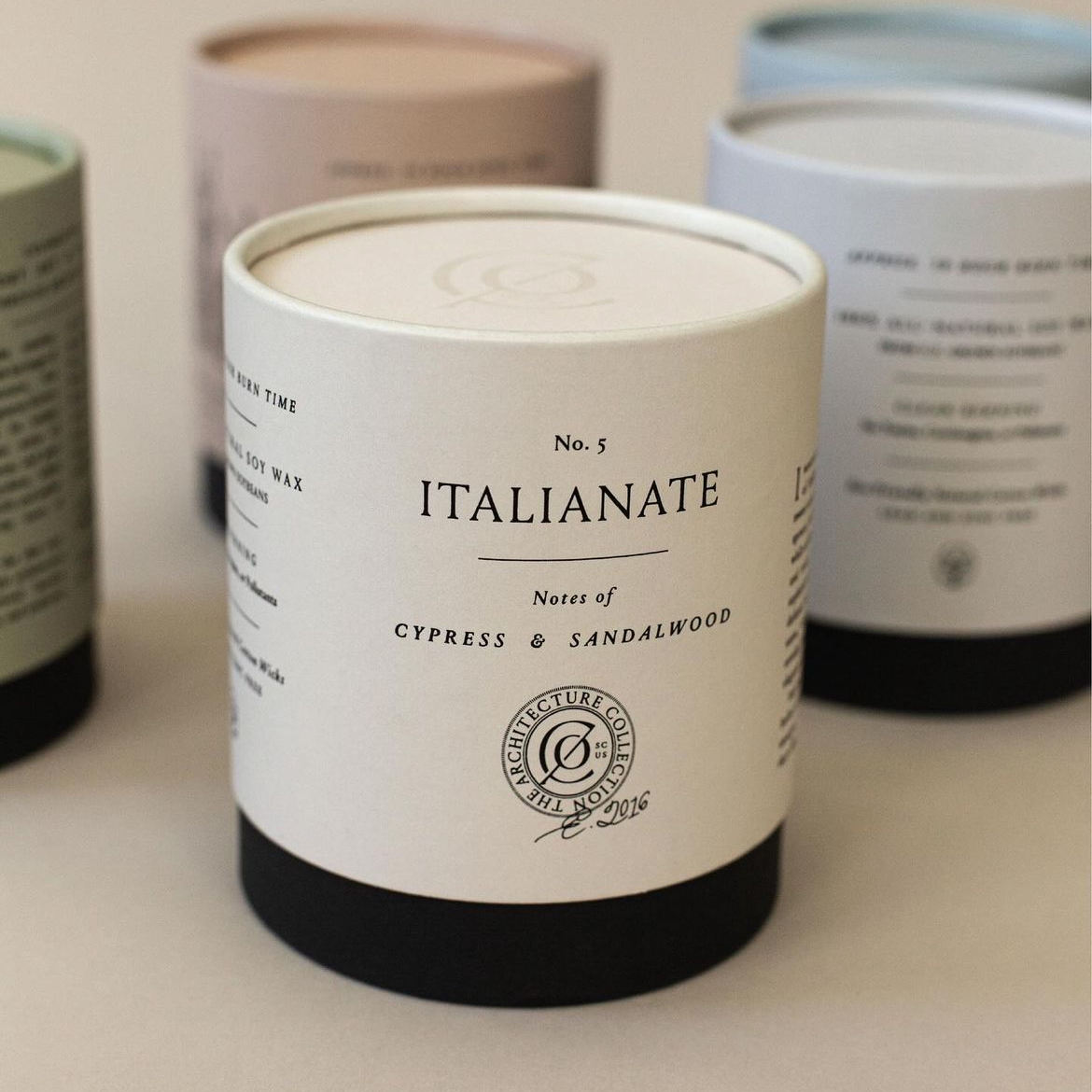 Tubo de embalagem de papel kraft vazio personalizado, feito à mão, vela de cera de soja, cilindro, caixa de tubo redondo de papel de luxo para velas