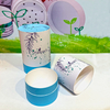 Embalagem de papel Kraft de borda plana ecológica Hallpack para embalagem de tubo de papelão artesanal de quebra-cabeça da moda de velas