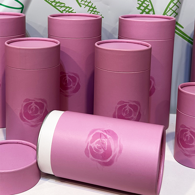 Pacote biodegradável personalizado fácil de descascar Hallpack para embalagens de cilindro de papel de café, chá e chocolate