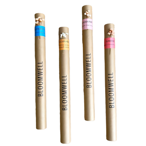 Embalagem de cilindro redondo de papel para perfume, embalagem ecológica de tubo de papel redondo com design personalizado para incenso