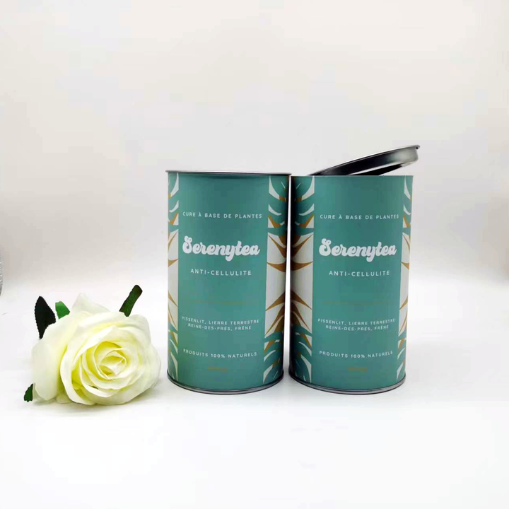 Tubo de papel de qualidade alimentar de alta qualidade, estilo lata, embalagem de chá, tubo biodegradável, embalagem de tubo de papel personalizado para alimentos