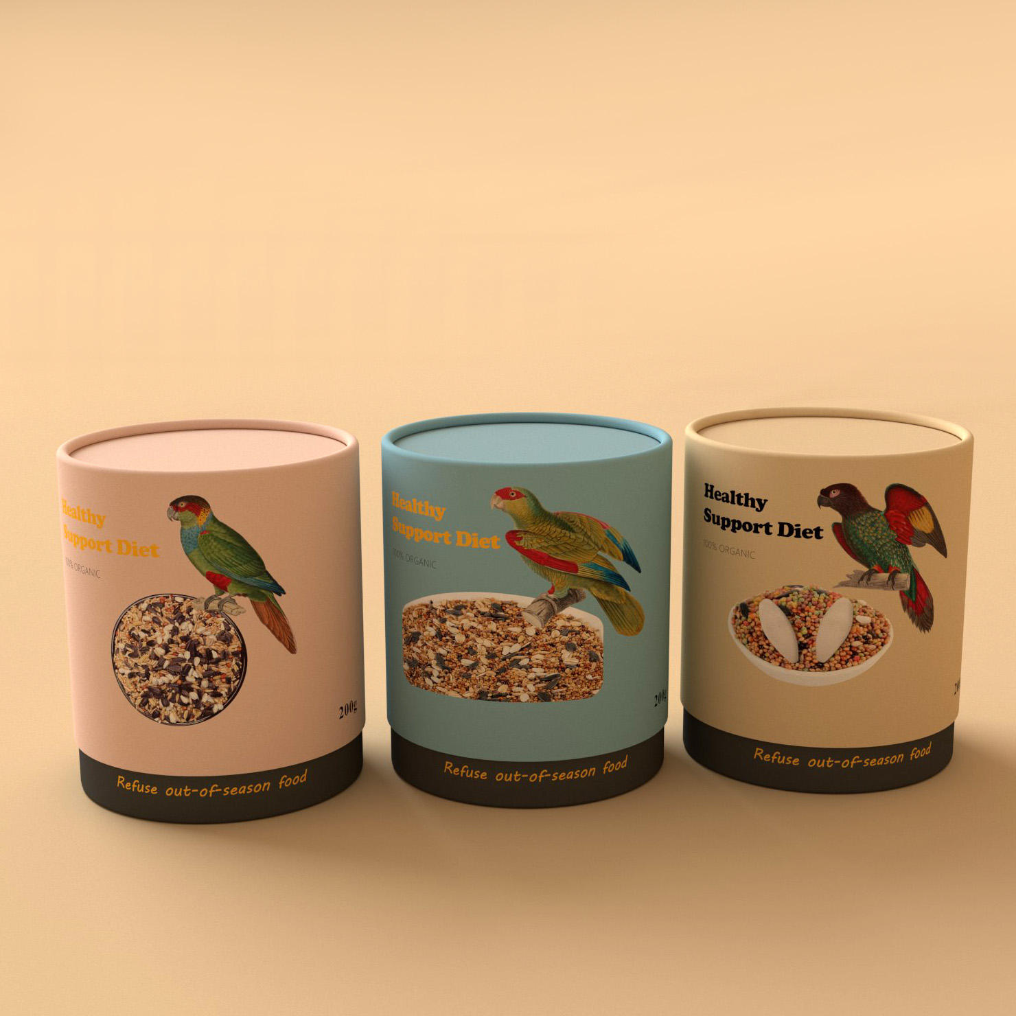 Cilindro biodegradável personalizado para alimentos, tubo de papelão, embalagem de tubo de chá premium, embalagem para pacote de chá solto