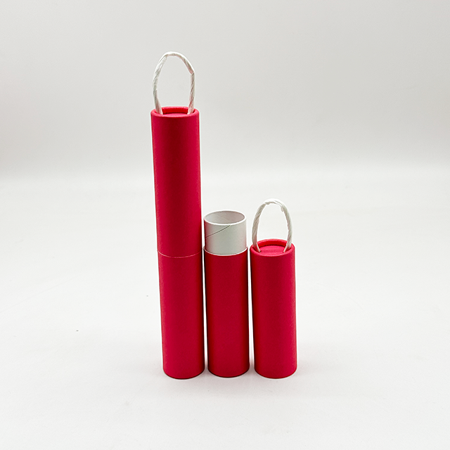 Caixa de tubo redondo de material biodegradável com design personalizado Hallpack para conjunto de presente com caixa de papel de cilindro Kraft de fita para escova