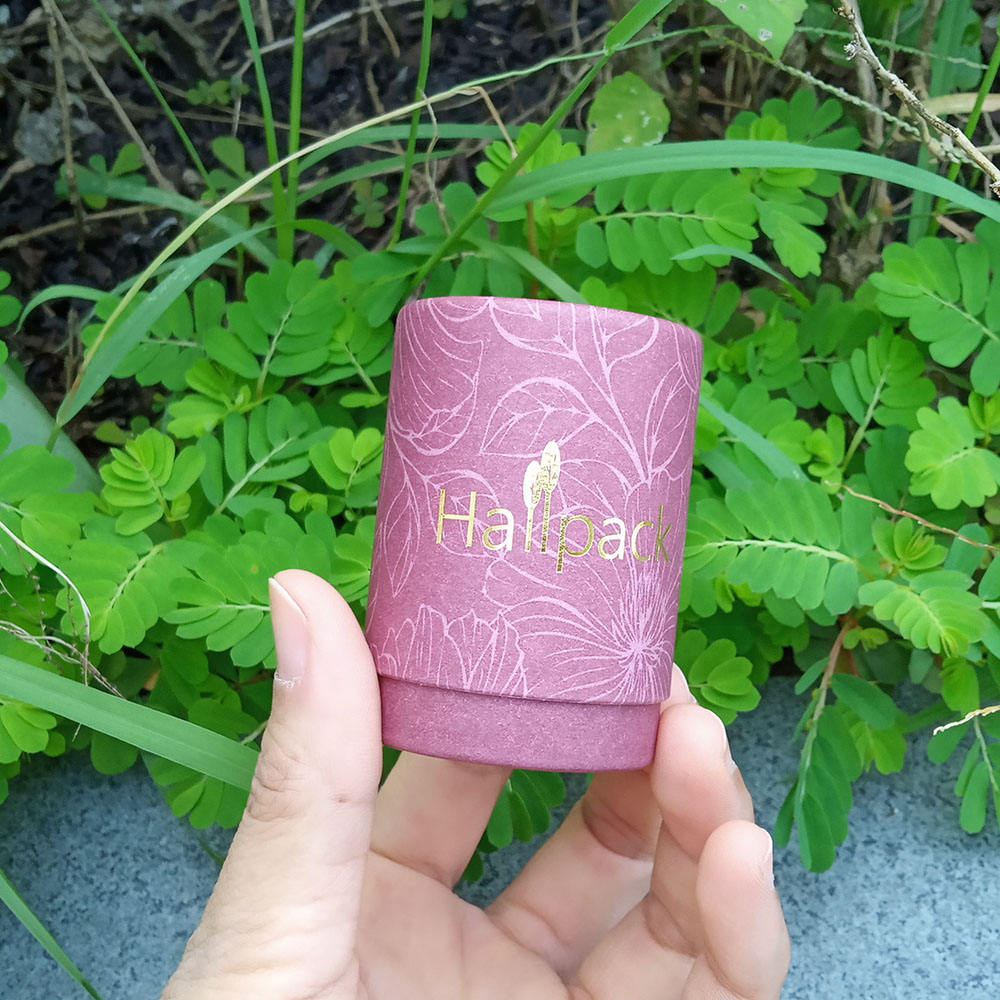 Tubo de papel de chá de vela preta 100% reciclado, tubo de embalagem redondo de papelão com tamanho personalizado