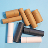Tubo de papel kraft marrom, tubo de embalagem de papel branco, biodegradável, brilho labial, push up, bálsamo labial, tubo de embalagem