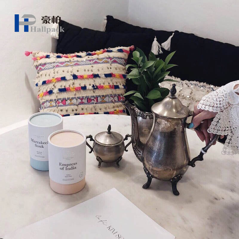 Bio tubo amigável do papel de Kraft do tubo do papel do produto comestível do cartucho do chá para o alimento