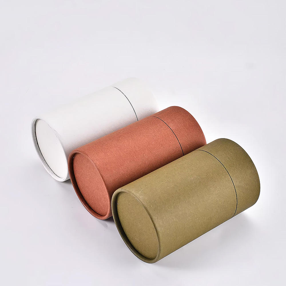 Caixa redonda impressa personalizada do cilindro do papel de embalagem para porcas que empacotam o chá do café feito do papel do ofício