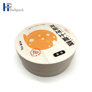 Embalagem de tubo de papel embalado em caixa de cilindro de papelão de produto comestível com design personalizado para bolo de chocolate e biscoito