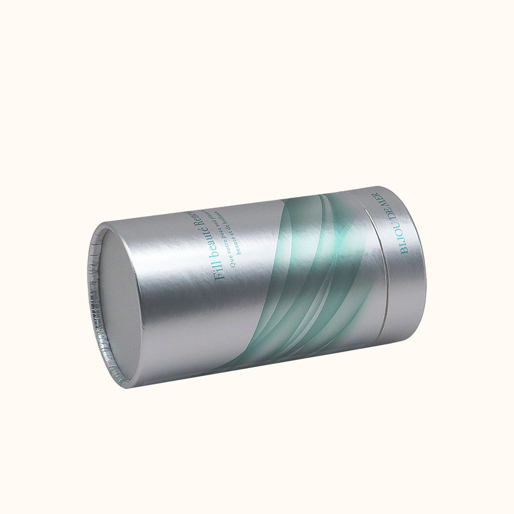 Pacote de tubo de papel de impressão para manuseio de superfície de tubo de papel cosmético de cilindro de papelão duro biodegradável para artesanato