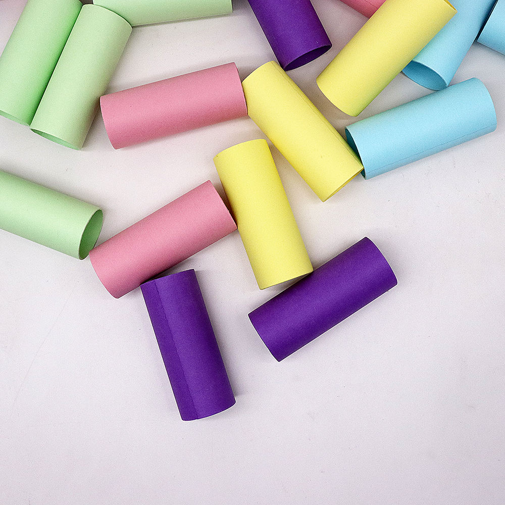 Tubos de rolo de papel artístico, ecológico, biodegradável, colorido, 2 polegadas, 54mm, artesanal, faça você mesmo, tubos de artesanato de papel colorido
