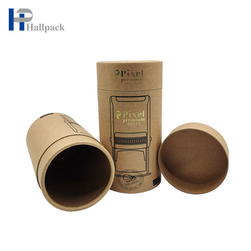 Personalize o tubo de papelão decorativo do tubo do papel de embalagem do selo da embalagem biodegradável