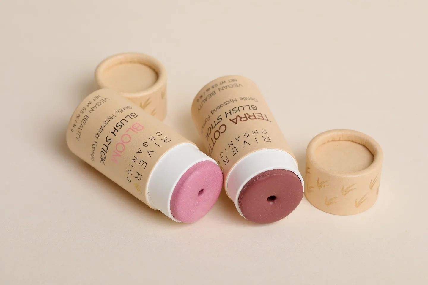Tubo de papel push-up biodegradável de alta qualidade para embalagem de cilindro de batom para armazenamento ecológico