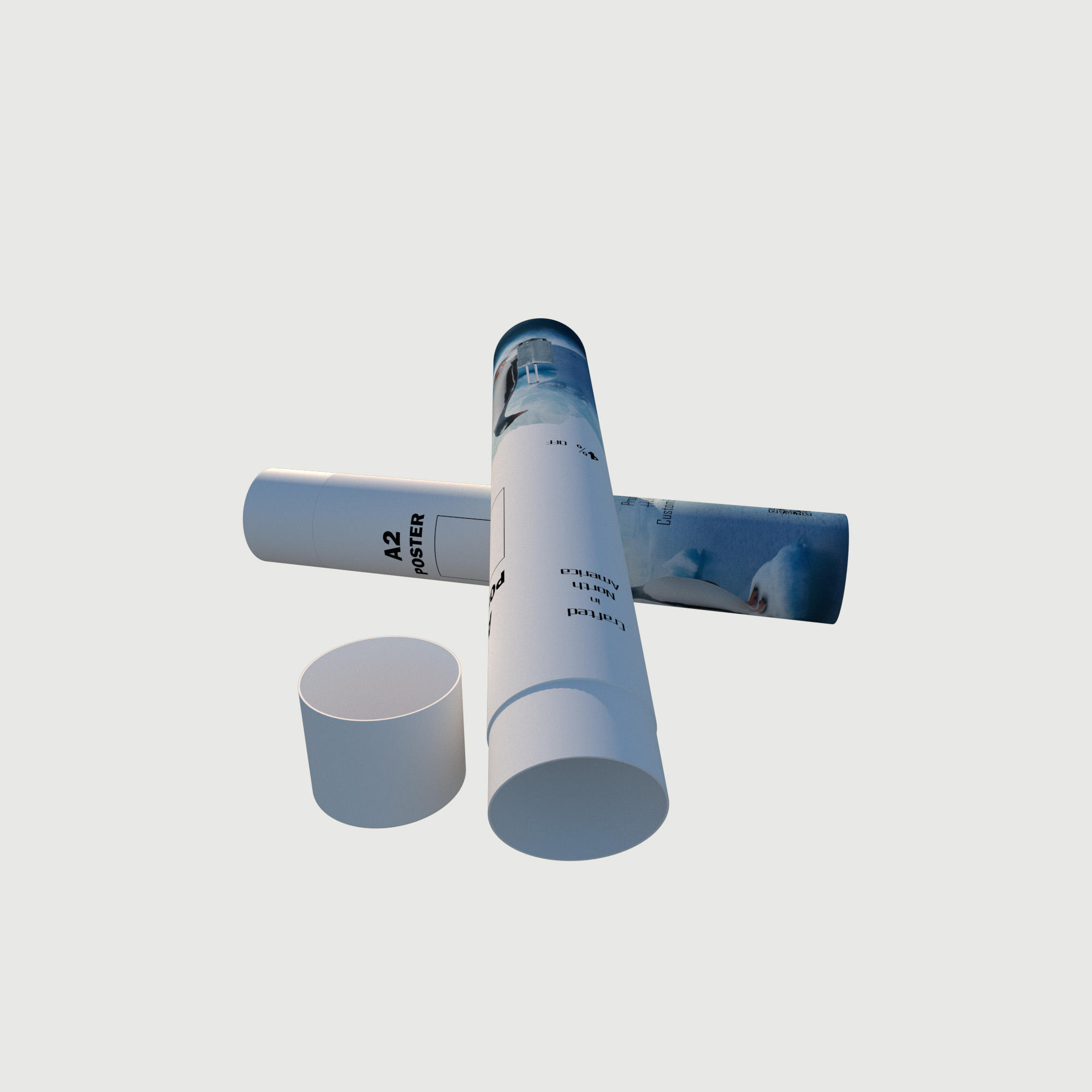 Pacote feito sob encomenda amigável da caixa do tubo redondo da caixa do cartão feito sob encomenda amigável do documento de Eco para o mapa do cartaz do papel de parede