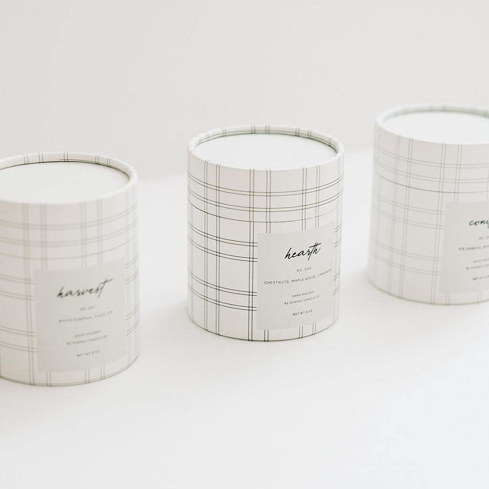 Embalagem e caixa de tubo de papel de vela redonda de cilindro de logotipo impresso personalizado por atacado