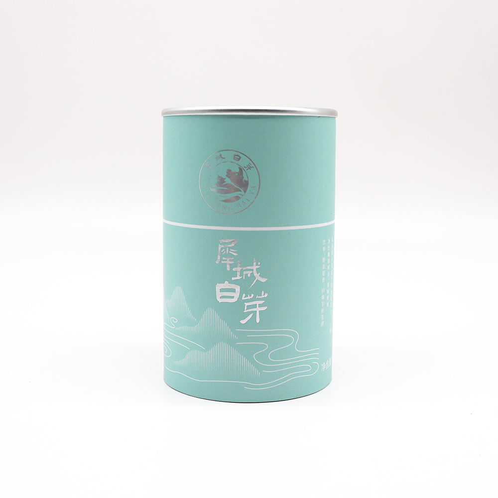 O chá circular de empacotamento amigável de Eco imprimiu caixas do tubo do logotipo personalizou a caixa de presente do cilindro de papel