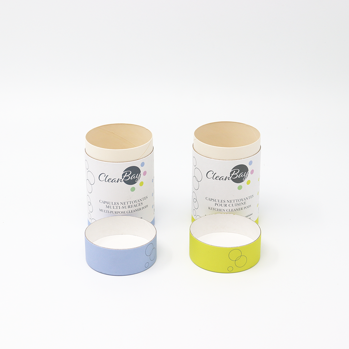 Tubo de papel feito sob encomenda amigável da caixa do cilindro do cartão do limpador de Eco que empacota para o detergente de múltiplos propósitos de Windows das mobílias