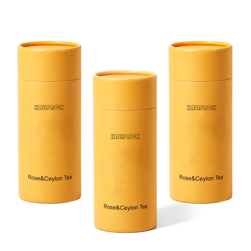 Recipiente de pó de papelão cilíndrico personalizado, chá, feijão de café, aveia, tubo de papel para embalagem de papel de qualidade alimentar