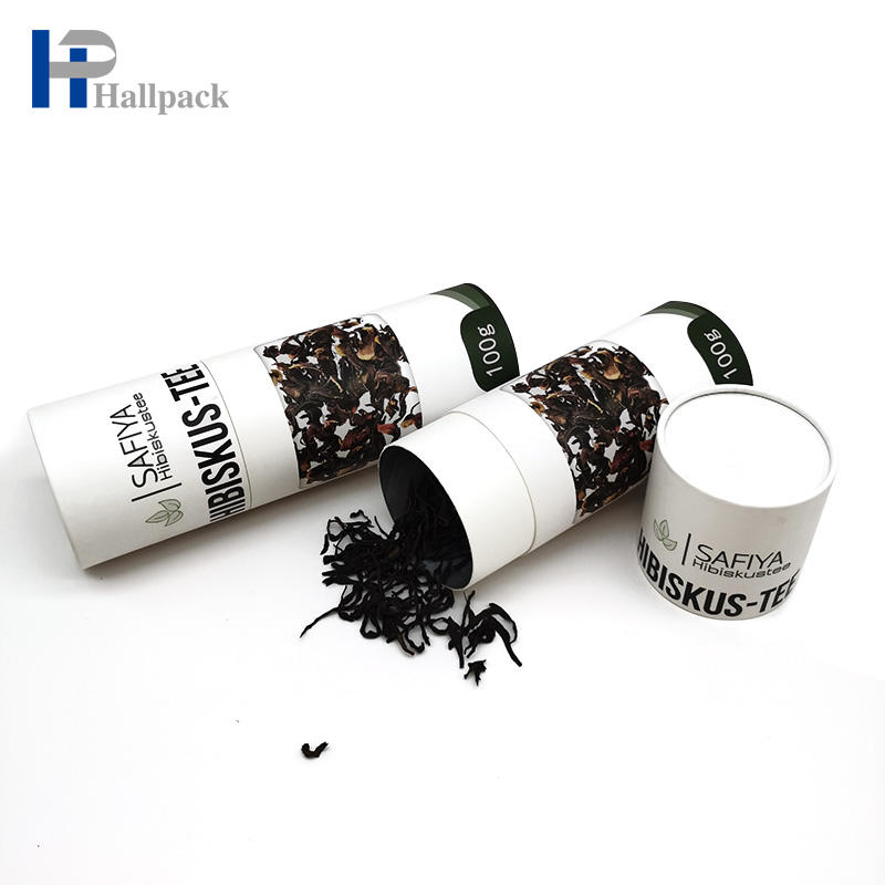 Etiqueta personalizada, tubo de papel, chá, comida, tubo de papel, embalagem