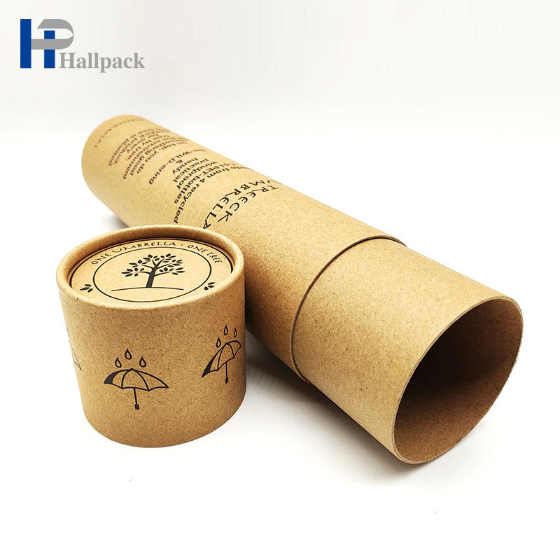 Tubo de papel cilíndrico, tubo de aperto de papel kraft dourado, tubos de papel para roupas íntimas