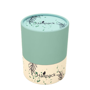 Caixas de tubo de embalagem de papelão kraft reciclado, papel redondo biodegradável com gravação para armazenamento de cosméticos