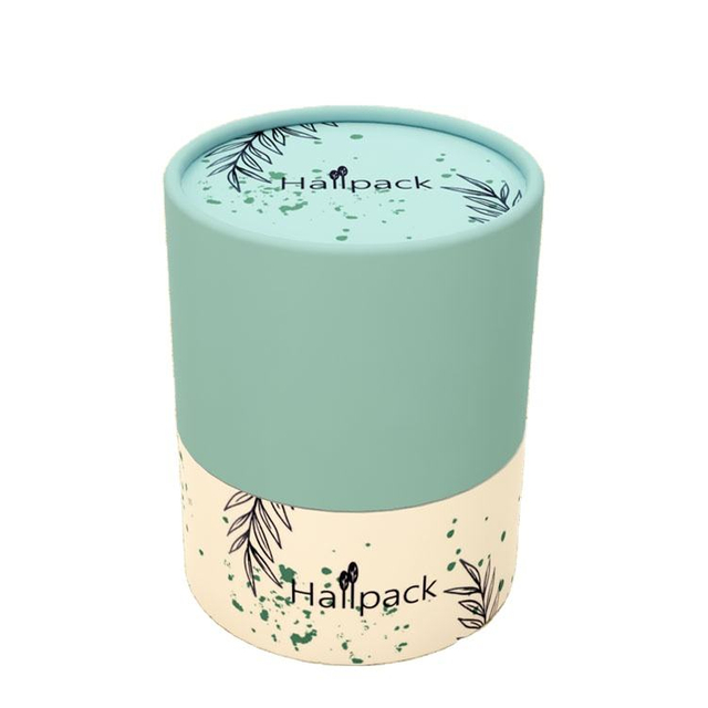 Caixas de tubo de embalagem de papelão kraft reciclado, papel redondo biodegradável com gravação para armazenamento de cosméticos