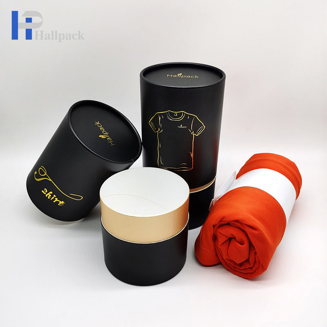 T-shirt biodegradável do tubo de papel do produto comestível que empacota o tubo de papel redondo