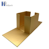 Caixa de papel de embalagem dourada dobrável por atacado caixa de papel com tampa magnética de formato quadrado