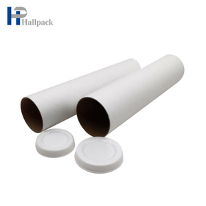 Fornecimento de fábrica cilindro biodegradável personalizado tubo de papel branco para correspondência