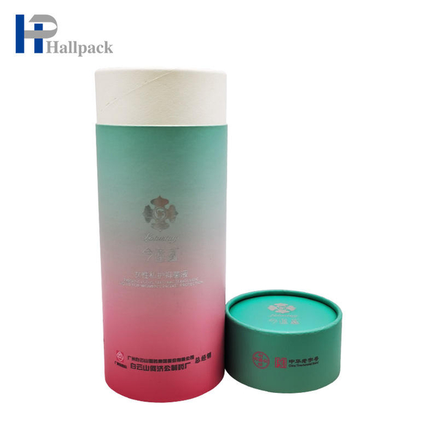 Tubo de papel de garrafa de vidro rosa que empacota para conta-gotas de vidro