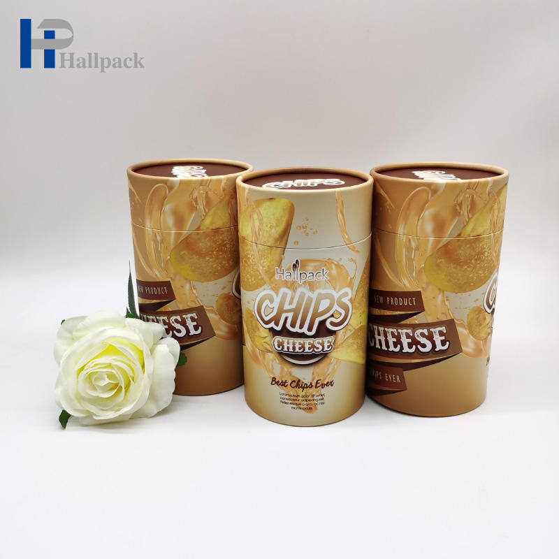 Tubo biodegradável do papel do cartão do cilindro de Kraft que empacota com tampa aberta fácil