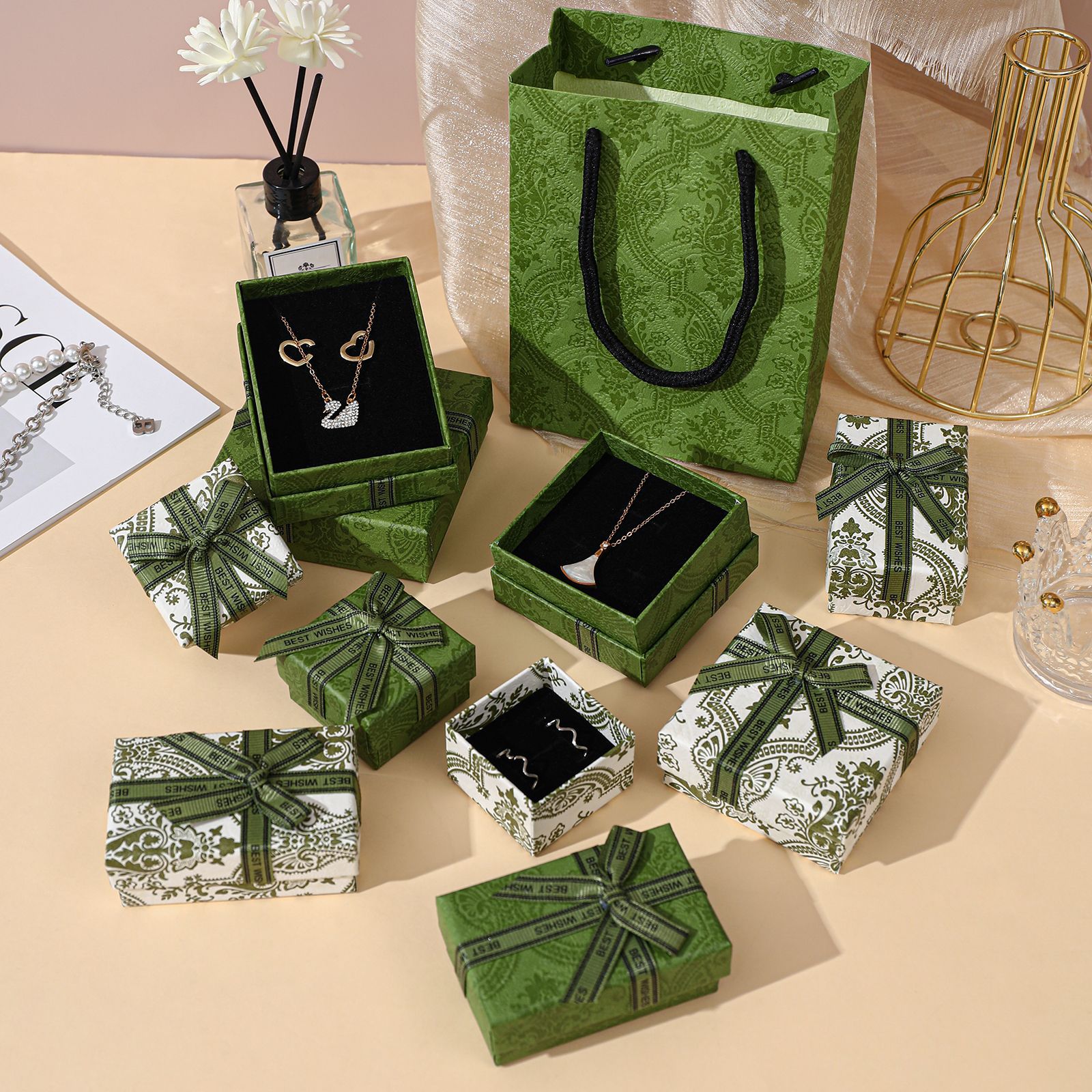 Pacote de Caixas Céu e Terra para Brincos Rings Watch